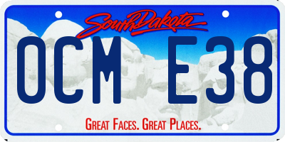 SD license plate 0CME38