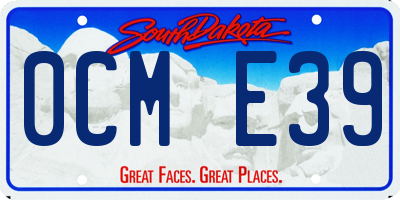 SD license plate 0CME39