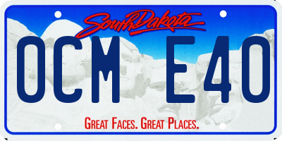 SD license plate 0CME40