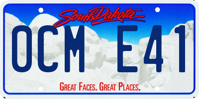 SD license plate 0CME41