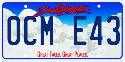 SD license plate 0CME43