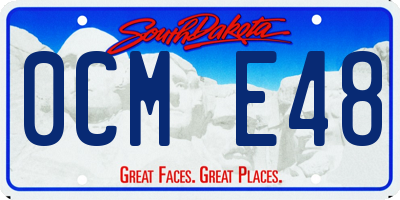SD license plate 0CME48
