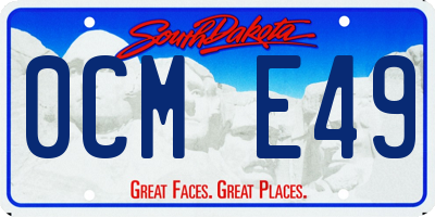 SD license plate 0CME49