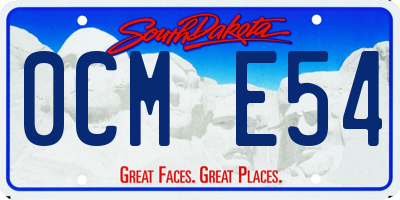 SD license plate 0CME54
