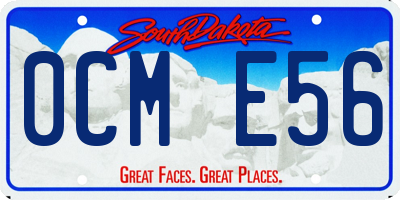 SD license plate 0CME56