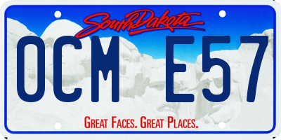 SD license plate 0CME57