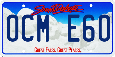SD license plate 0CME60