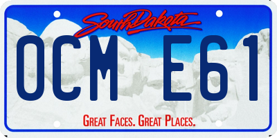 SD license plate 0CME61