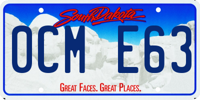 SD license plate 0CME63