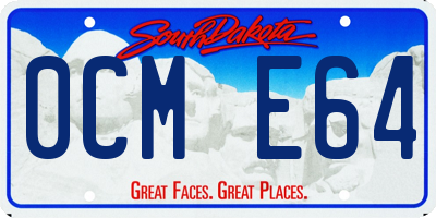 SD license plate 0CME64
