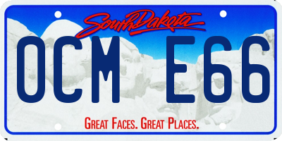 SD license plate 0CME66