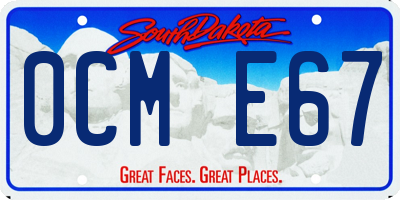 SD license plate 0CME67