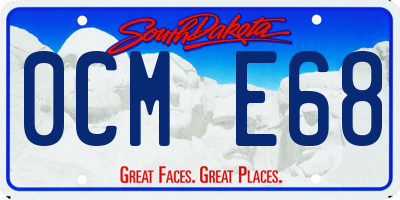 SD license plate 0CME68