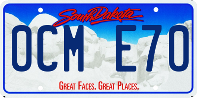 SD license plate 0CME70