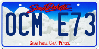 SD license plate 0CME73