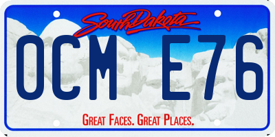 SD license plate 0CME76