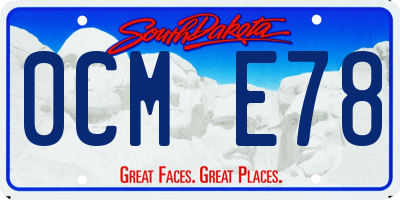 SD license plate 0CME78