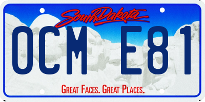 SD license plate 0CME81