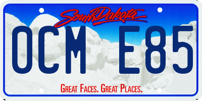 SD license plate 0CME85