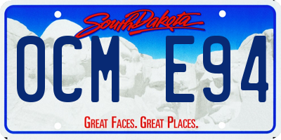 SD license plate 0CME94