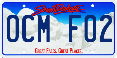 SD license plate 0CMF02