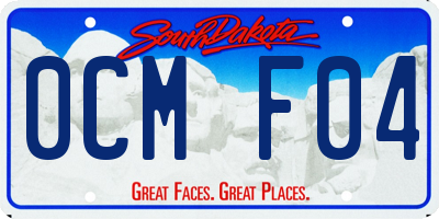 SD license plate 0CMF04