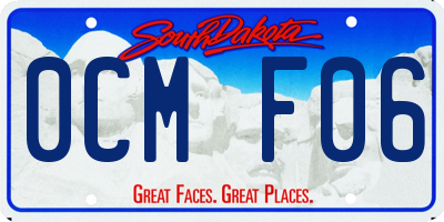 SD license plate 0CMF06