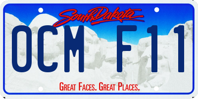 SD license plate 0CMF11