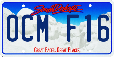 SD license plate 0CMF16