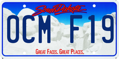 SD license plate 0CMF19