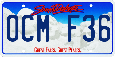 SD license plate 0CMF36