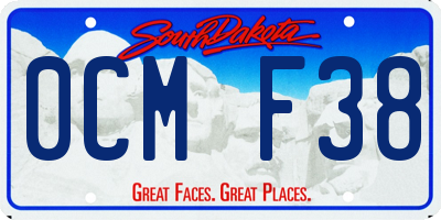 SD license plate 0CMF38