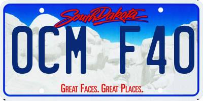 SD license plate 0CMF40