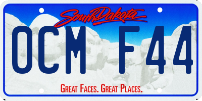 SD license plate 0CMF44