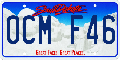 SD license plate 0CMF46