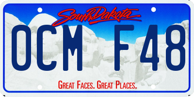 SD license plate 0CMF48