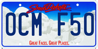 SD license plate 0CMF50