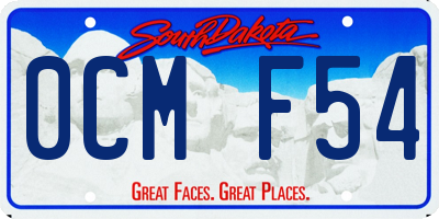 SD license plate 0CMF54