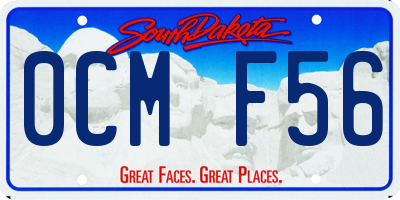 SD license plate 0CMF56