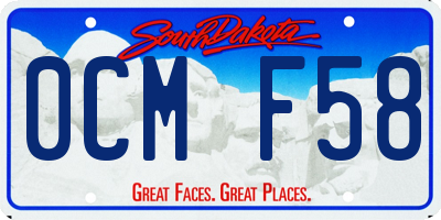 SD license plate 0CMF58