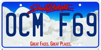 SD license plate 0CMF69