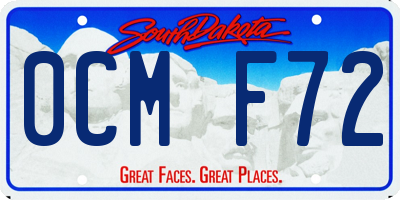 SD license plate 0CMF72
