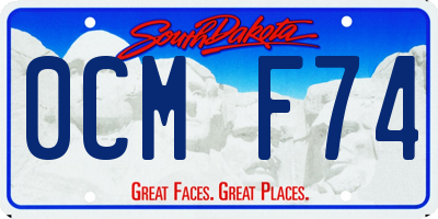 SD license plate 0CMF74