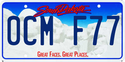 SD license plate 0CMF77
