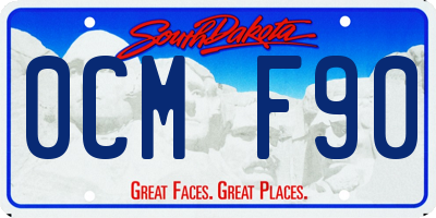 SD license plate 0CMF90