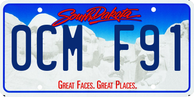SD license plate 0CMF91