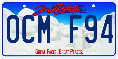 SD license plate 0CMF94