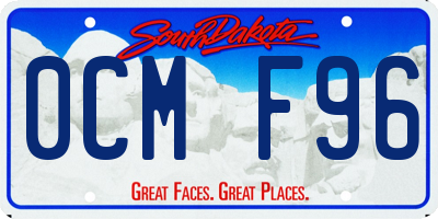 SD license plate 0CMF96