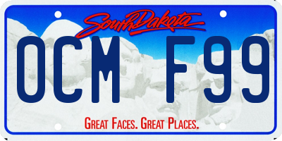 SD license plate 0CMF99
