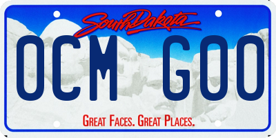 SD license plate 0CMG00